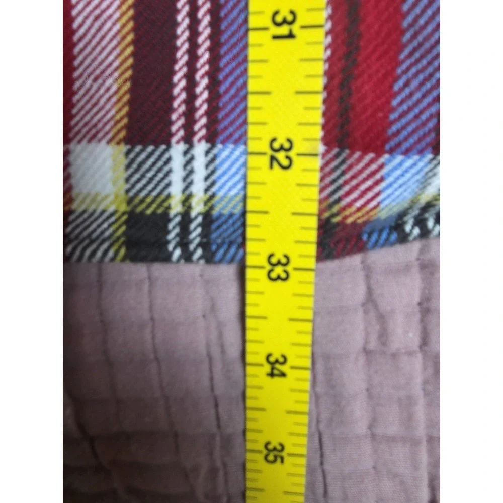 Polo Ralph Lauren Flannel Shirt Men 3XB Red Plaid Indigo RL Untucked Fit